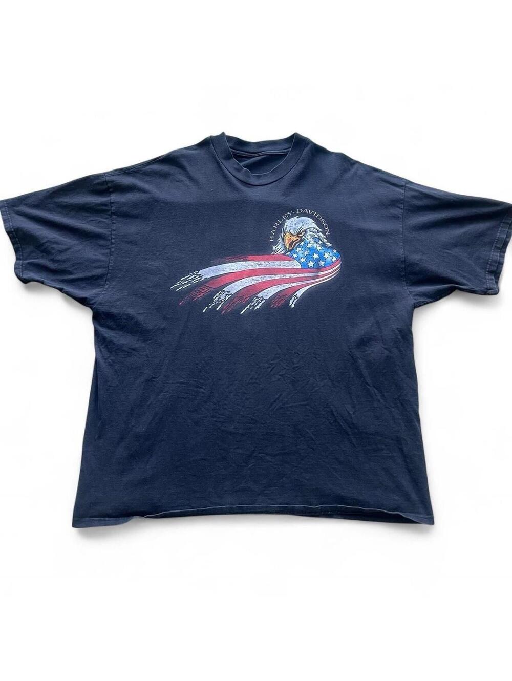 1997 Harley-Davidson Eagle USA Flag T-Shirt Size 3XL